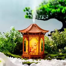 Humidificador Farol Pagoda con Luz Cálida
